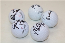 Bob Charles, Matt Kuchar & Three (3) other PGA Stars Signed Golf Balls JSA ALOA