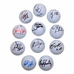 Kaymer, North, Na & Eight (8) other PGA Stars Signed Golf Balls JSA ALOA