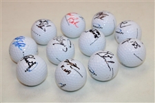 Kaymer, North, Na & Eight (8) other PGA Stars Signed Golf Balls JSA ALOA