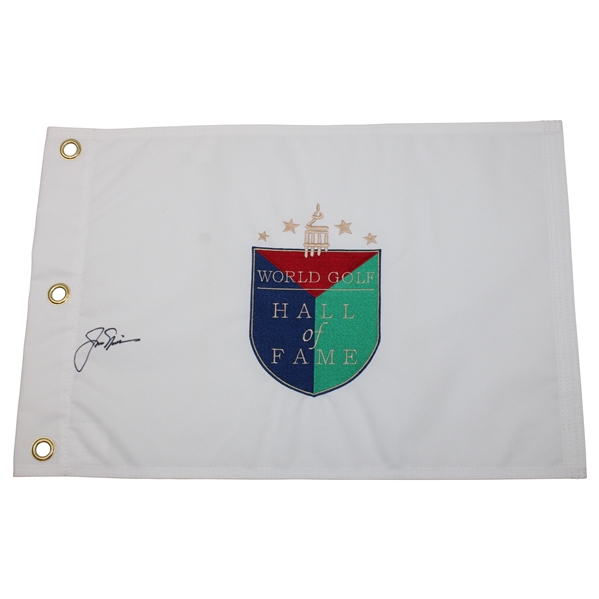 Jack Nicklaus Signed World Golf Hall Of Fame Embroidered Flag JSA ALOA