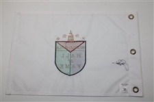 Jack Nicklaus Signed World Golf Hall Of Fame Embroidered Flag JSA ALOA