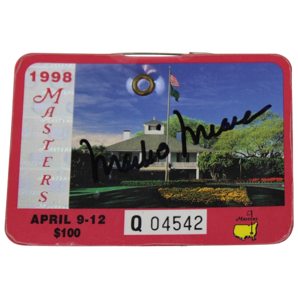 Mark O Meara Signed 1998 Masters Tournament SERIES Badge #Q04542 JSA ALOA