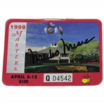 Mark O Meara Signed 1998 Masters Tournament SERIES Badge #Q04542 JSA ALOA