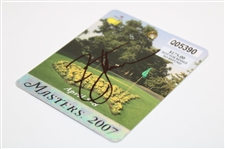 Zach Johnson Signed 2007 Masters Tournament SERIES Badge #Q05390 JSA ALOA