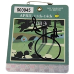 Adam Scott Signed 2013 Masters Tournament SERIES Badge #S00045 JSA ALOA