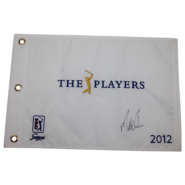 Matt Kuchar Signed 2012 Players Championship Embroidered Flag JSA ALOA