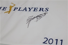 K.J Choi Signed 2011 Players Championship Embroidered Flag JSA ALOA
