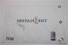 K.J Choi Signed 2011 Players Championship Embroidered Flag JSA ALOA