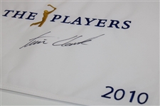 Tim Clark Signed 2010 Players Championship Embroidered Flag JSA ALOA
