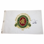 David Toms Signed 2001 PGA Championship at Atlanta Athletic Club Embroidered Flag JSA ALOA