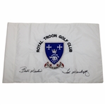Tom Weiskopf Signed Royal Troon Embroidered Flag with Best Wishes JSA ALOA