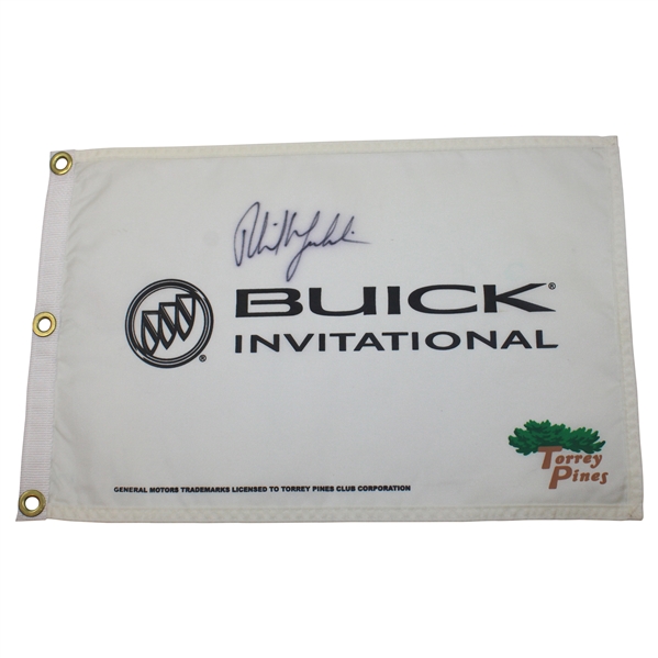 Phil Mickelson Signed Buick Invitational at Torrey Pines Embroidered Flag JSA ALOA