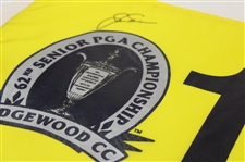 Jack Nicklaus Signed 2011 Senior PGA Championship at Ridgewood Embroidered Flag JSA ALOA
