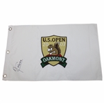Angel Cabrera Signed 2007 US Open at Oakmont Embroidered Flag JSA ALOA