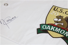 Angel Cabrera Signed 2007 US Open at Oakmont Embroidered Flag JSA ALOA