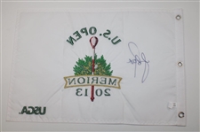Justin Rose Signed 2013 US Open at Merion Embroidered Flag JSA ALOA