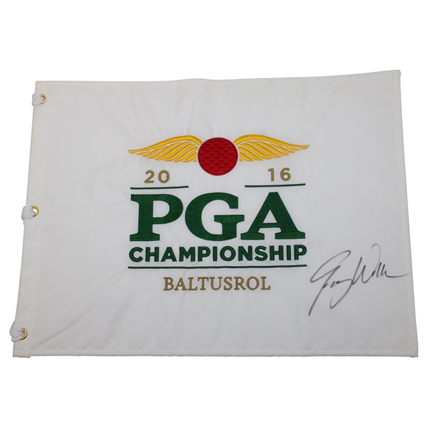 Jimmy Walker Signed 2016 PGA Championship at Baltusrol Embroidered Flag JSA ALOA