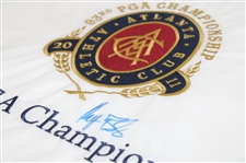 Keegan Bradley Signed 2011 PGA Championship at Atlanta Athletic Club Embroidered Flag JSA ALOA