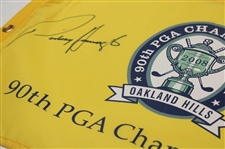 Padraig Harrington Signed 2008 PGA Championship at Oakland Hills Flag JSA ALOA