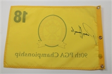 Padraig Harrington Signed 2008 PGA Championship at Oakland Hills Flag JSA ALOA