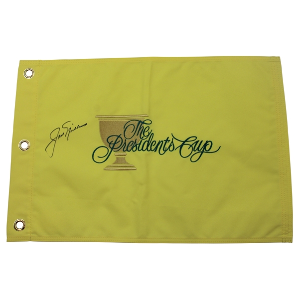 Jack Nicklaus Signed Undated The Presidents Cup Embroidered Flag JSA ALOA
