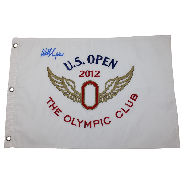 Webb Simpson Signed 2012 US Open at The Olympic Club Embroidered Flag JSA ALOA