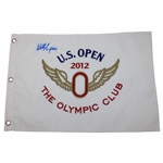 Webb Simpson Signed 2012 US Open at The Olympic Club Embroidered Flag JSA ALOA