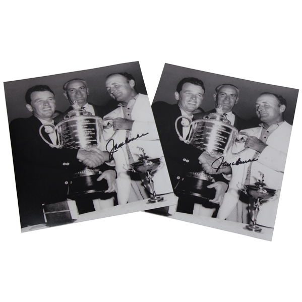 Two (2) Jack Burke Signed PGA Championship Trophy Presentation Photos JSA ALOA