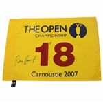 Padraig Harrington Signed 2007 Open Championship at Carnoustie Flag JSA ALOA