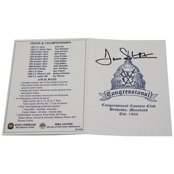 Dave Stockton Signed Congressional Country Club Scorecard JSA ALOA