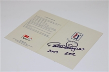 Bernard Langer Signed TPC Twin Cities Scorecard w/'2009' & '2012' JSA ALOA