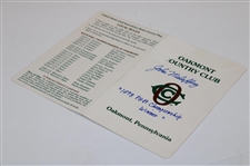 John Mahaffey Signed Oakmont CC Scorecard w/'1978 PGA Championship Winner' JSA ALOA