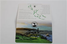 Jim Furyk Signed Pebble Beach Scorecard Inscribed '2020' JSA ALOA