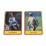 Ray Floyd & Tom Watson Signed 1981 Donruss PGA Tour Golf Rookie Cards JSA ALOA