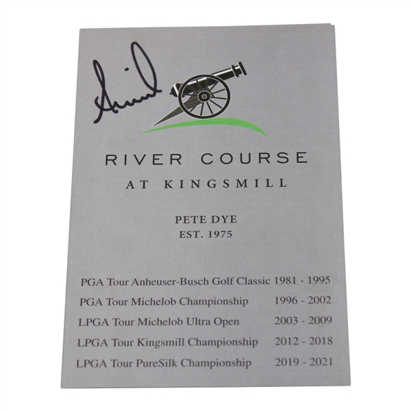 Annika Sorenstam Signed Kingsmill Scorecard - Site of Final LPGA Victory JSA ALOA