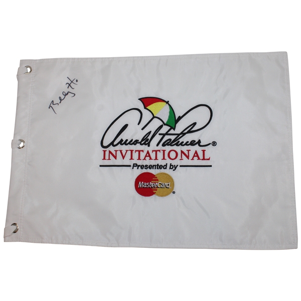 Billy Horschel Signed Arnold Palmer Invitational White Embroidered Flag JSA ALOA