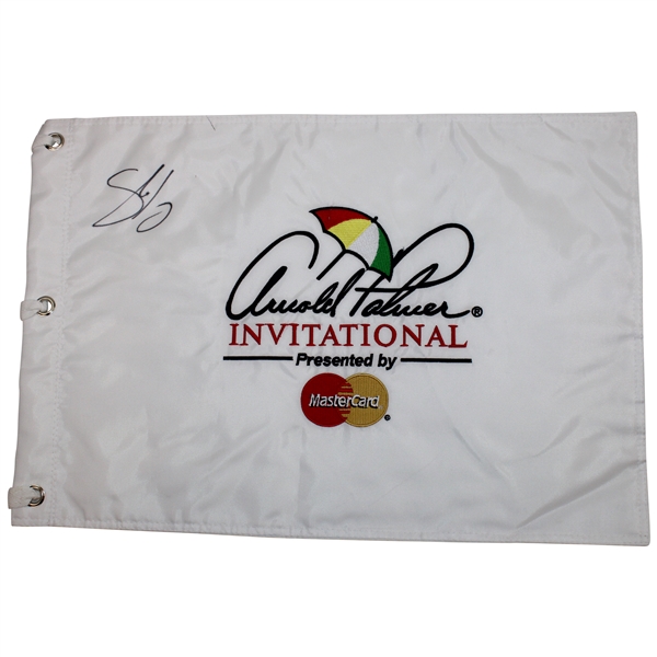 Shane Lowry Signed Arnold Palmer Invitational White Embroidered Flag JSA ALOA
