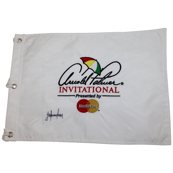 Trevor Immelman Signed Arnold Palmer Invitational White Embroidered Flag JSA ALOA