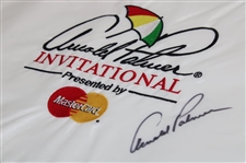 Arnold Palmer Signed Arnold Palmer Invitational White Embroidered Flag JSA ALOA