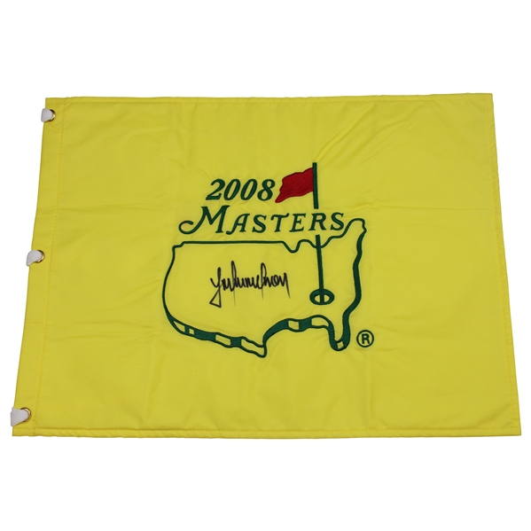 Trevor Immelman Signed 2008 Masters Tournament Embroidered Flag JSA ALOA