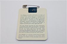 Fred Couples Signed 1992 Masters Tournament SERIES Badge #X08700 JSA ALOA