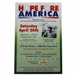 Calvin Peete Signed First Annual Hope Fore America Golf Tour Poster Ad JSA ALOA