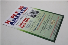 Calvin Peete Signed First Annual Hope Fore America Golf Tour Poster Ad JSA ALOA