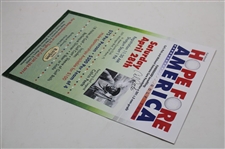 Calvin Peete Signed First Annual Hope Fore America Golf Tour Poster Ad JSA ALOA