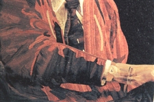Marquetry Portrait of Harvey Penick Print on Board by Tony Jacklin - WGHoF Collection