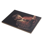 Marquetry Portrait of Harvey Penick Print on Board by Tony Jacklin - WGHoF Collection