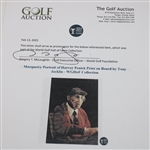 Marquetry Portrait of Harvey Penick Print on Board by Tony Jacklin - WGHoF Collection