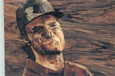 Marquetry Portrait of Bernhard Langer Print on Board by Tony Jacklin - WGHoF Collection