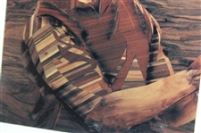 Marquetry Portrait of Bernhard Langer Print on Board by Tony Jacklin - WGHoF Collection