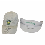 Sergio Garcia Signed 2006 Masters Tan Hat & Larry Mize Signed Visor JSA ALOA